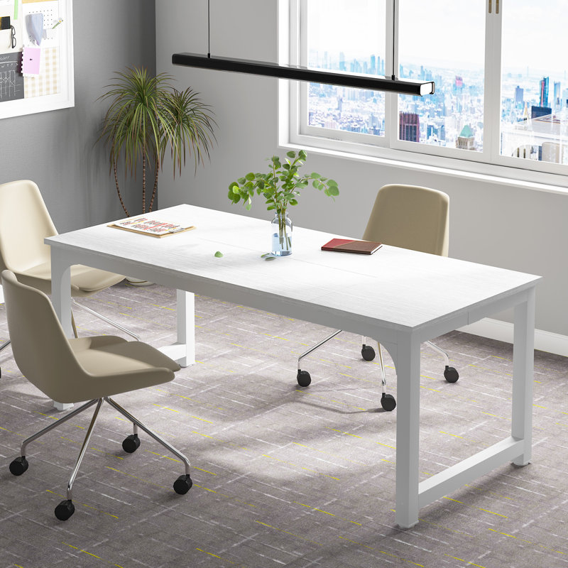 Chimkasi 70.86'' Rectangle Conference Table, White