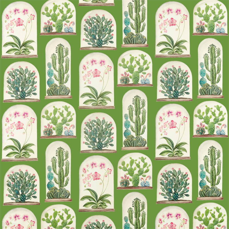 Terrariums Fabric, Botanical Green