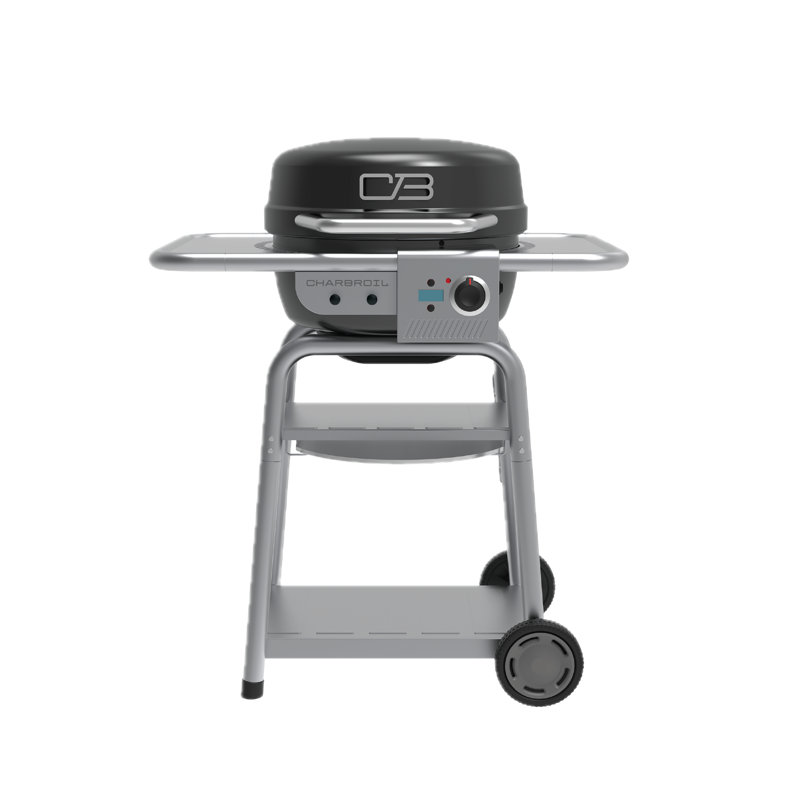 Charbroil Bistro Pro 240 Electric + Charcoal Grill & Griddle Combo, Black