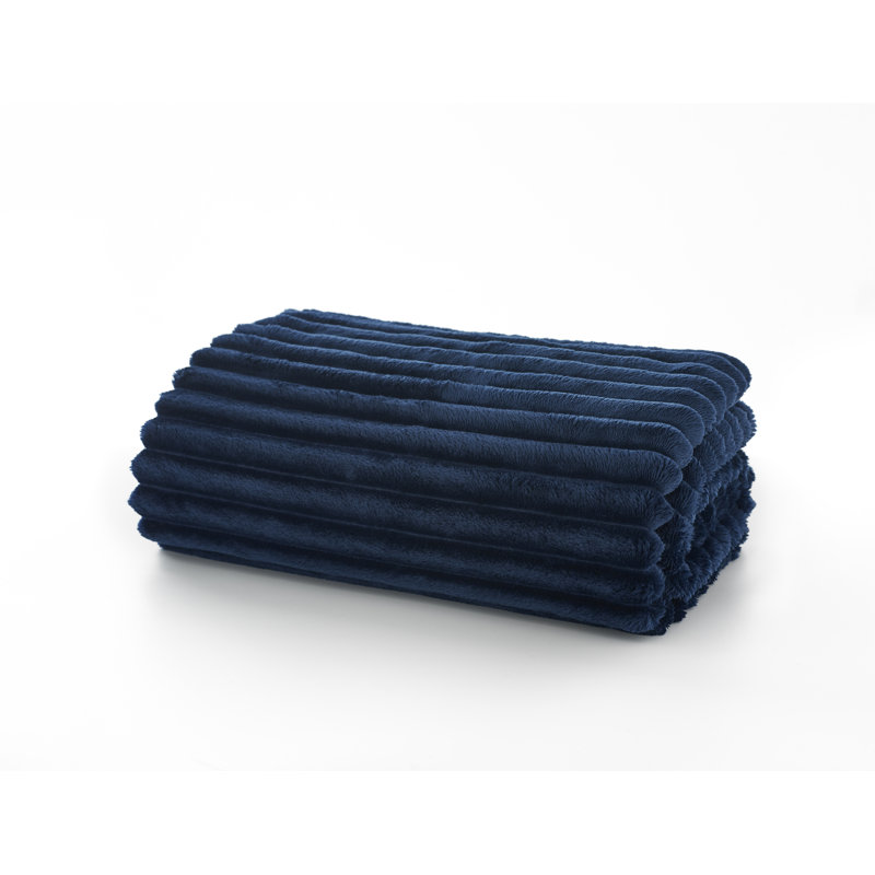 Plain Weave / Muslin Throw Blanket, Navy