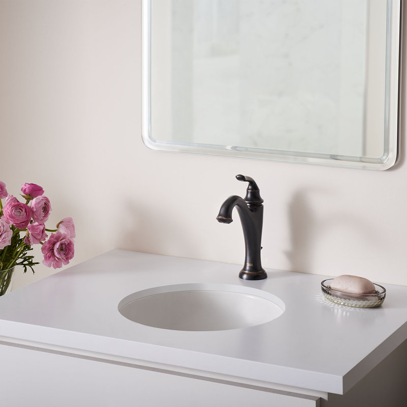 Patience Single-Hole Bathroom Faucet with Drain Assembly, Legacy Bronze