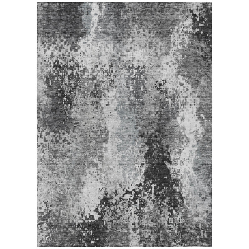 Machine Washable Indoor/Outdoor Brenden ACN2242 Abstract Rug, Rectangle 2'6" x 3'10"