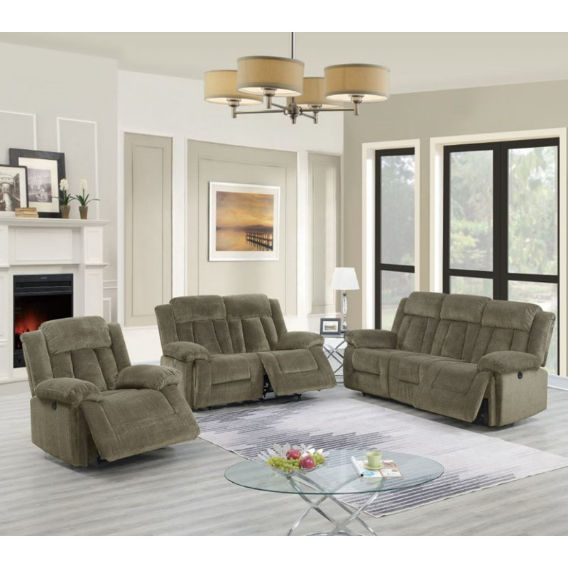 Causeuse inclinable en chenille Brea, Brun clair