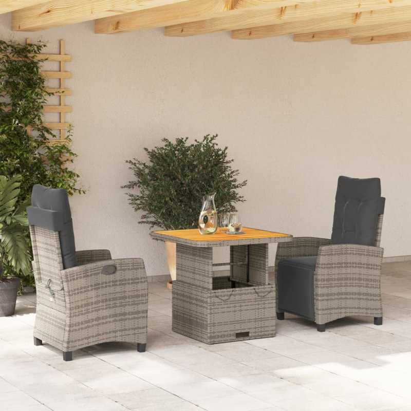 Ensemble repas avec coussins Red Barrel Studio®, Table d'une longueur de 31,5 po, 2