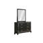Commode 1Pc de style contemporain avec pieds fuselés et poignées chromées pour chambre à coucher