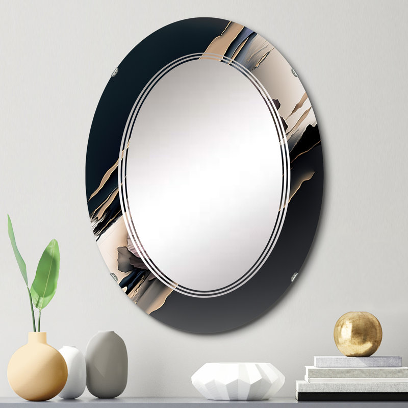 Miroir mural floral pivoine Quinterrious, 30 po x 20 po