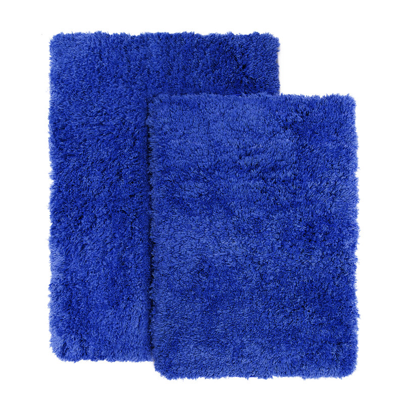 Kriner Luxury Ultra Soft Bathroom Rugs with Non-Slip Backing (Set of 2), Royal Blue