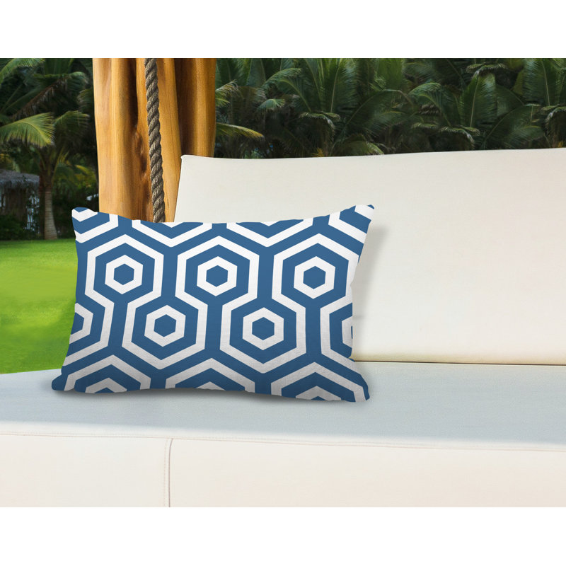 Housse et insert de coussin rectangulaire pour l'extérieur Hilton, Bleu pigeon