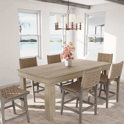 Farmhouse 71" Dining Table for 6-8 - Sturdy Wood Rectangular Table, Spacious, Strong Legs - for Kitchen, Dining Room, Living Room
