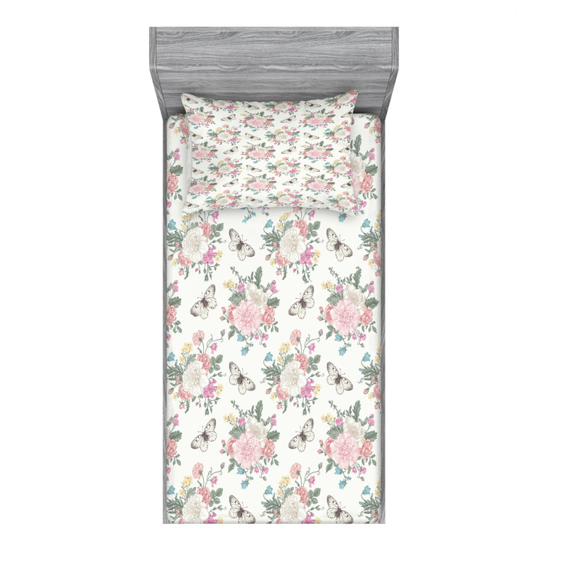 Microfiber Floral Sheet Set