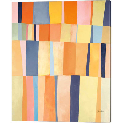 «Sunshine Stripes I Pastel» par Jane Davies - impression sur toile tendue