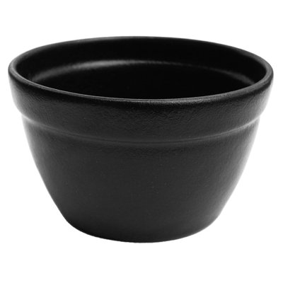 GET FRD22BB Bugambilia Deep miami Round Bowl, 1.5 Quart, Black