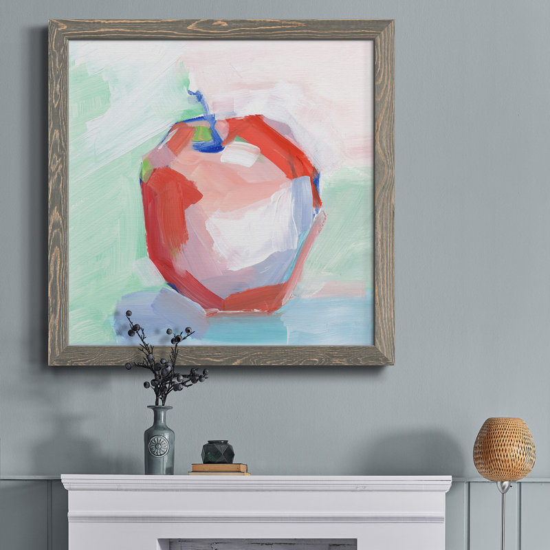Art comestible I - art mural encadré sur toile, H 20 po x l 20 po x P 1,5 po, Cadre gris