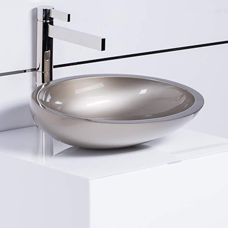 Vetro Freddo 17.13'' L Bathroom Sink, Platinum