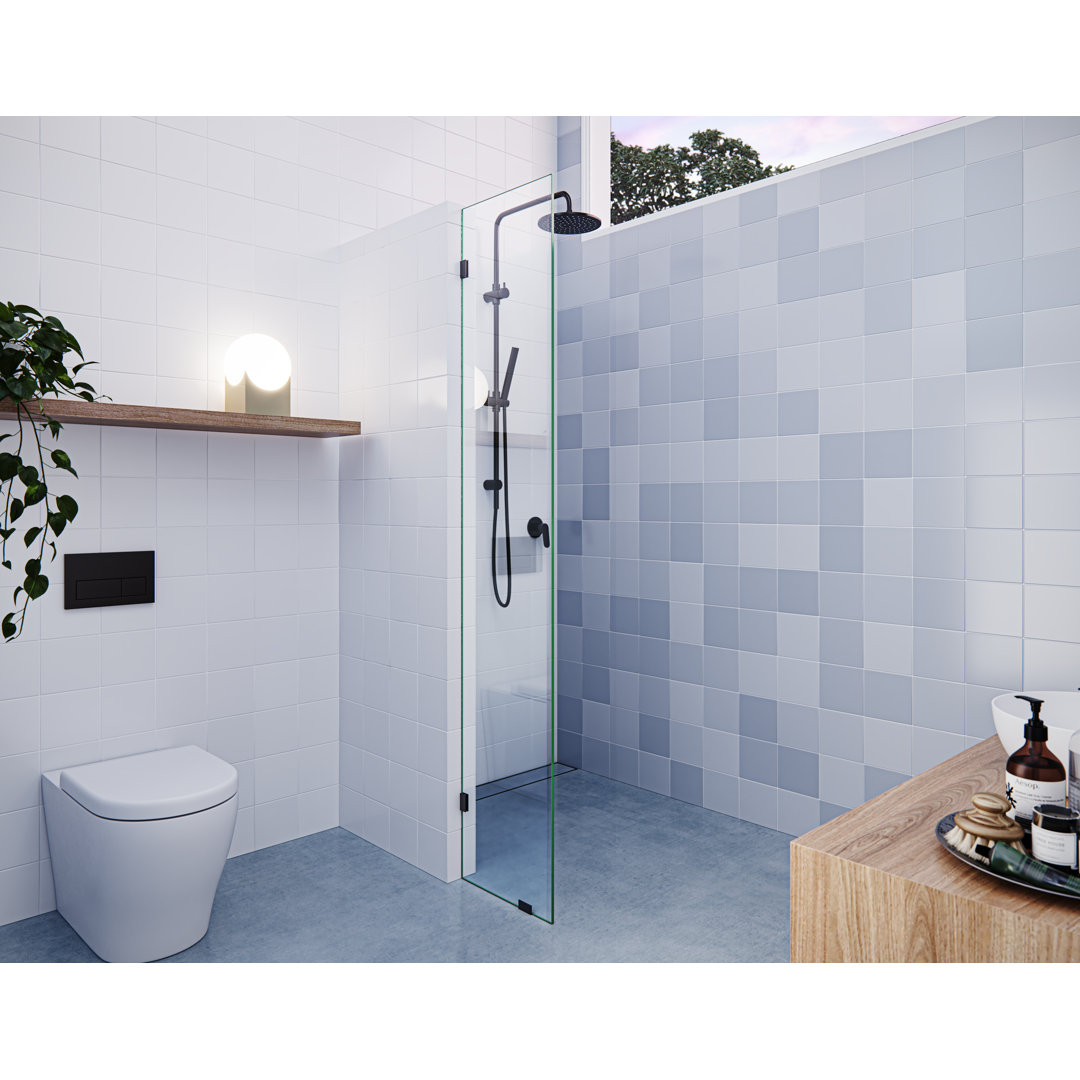 Vela 12 in. x 78 in. Fully Frameless Single Fixed Shower Panel Glass Warehouse 