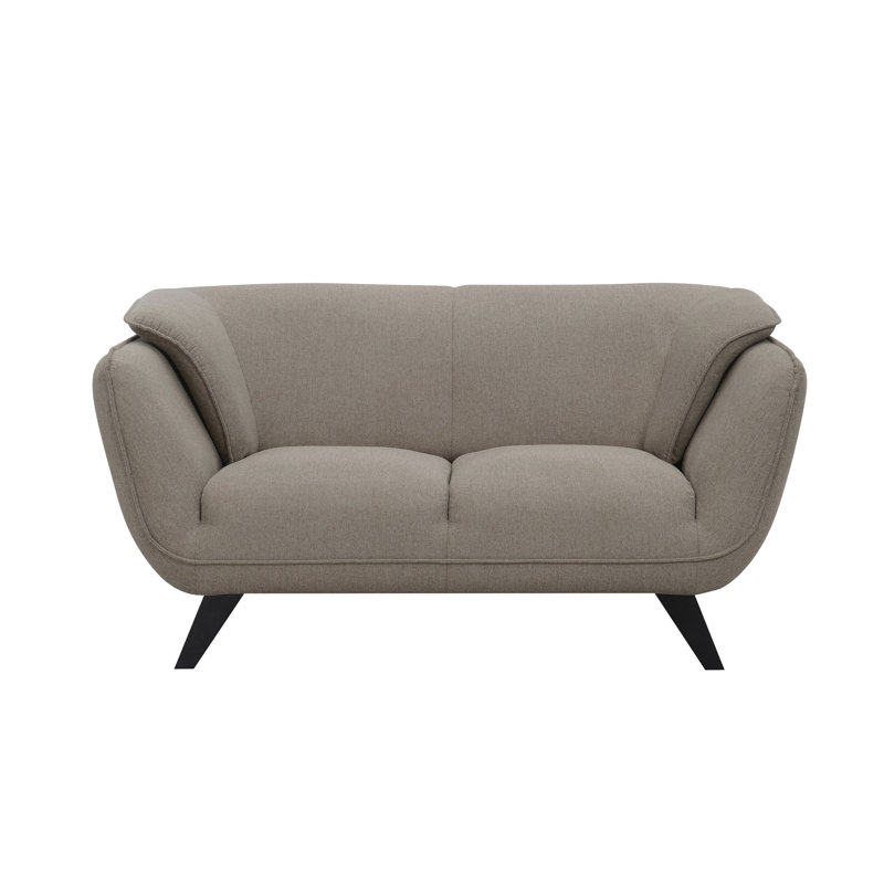 Causeuse en lin brun, Brown Linen
