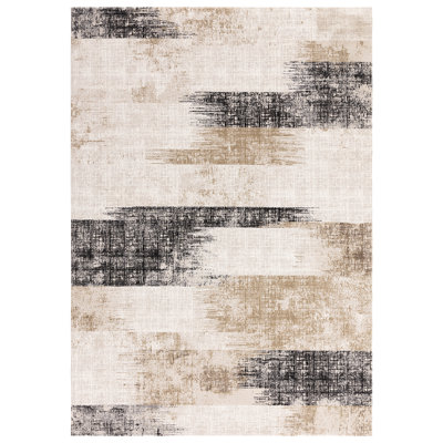 Abrienne Soft Shiny Lines Beige/Grey/Black Rug