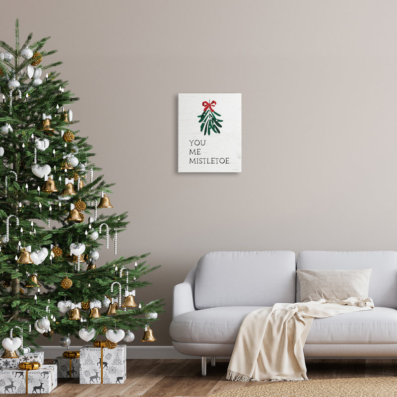 You You Me Mistletoe, Toile tendue, H 20 po x l 16 po x P 1,5 po