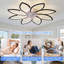 Ventilateur de plafond 35,4 po avec lumières, télécommande 3 températures de couleur, ventilateur à 6 vitesses