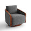 Upholstered Swivel Barrel Chair-1053755036