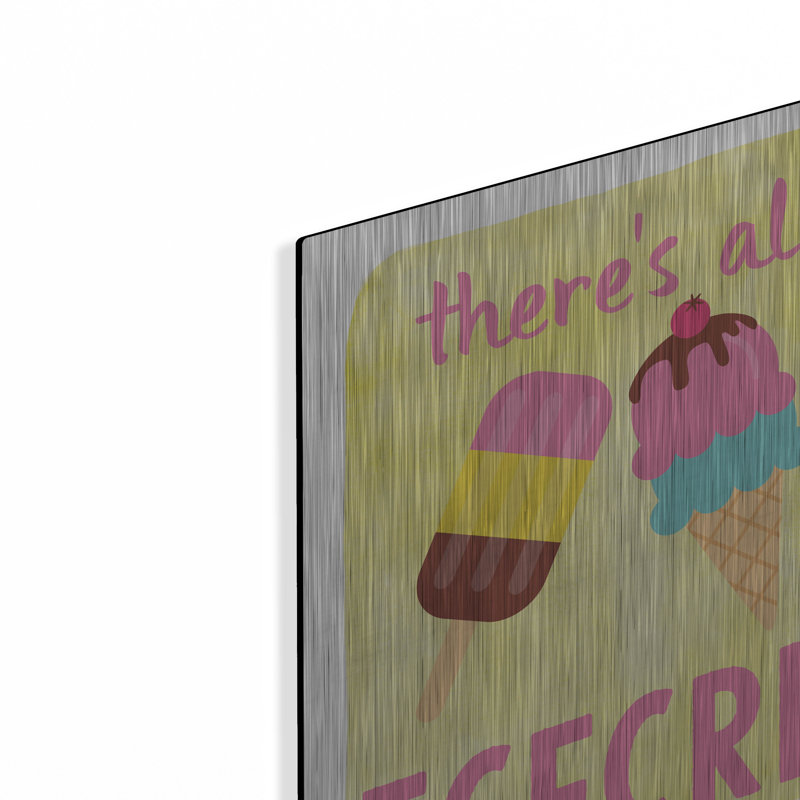  «Icecream» par Erin Clark, art mural en métal, 24 po x 24 po, H 12 po x l 12 po