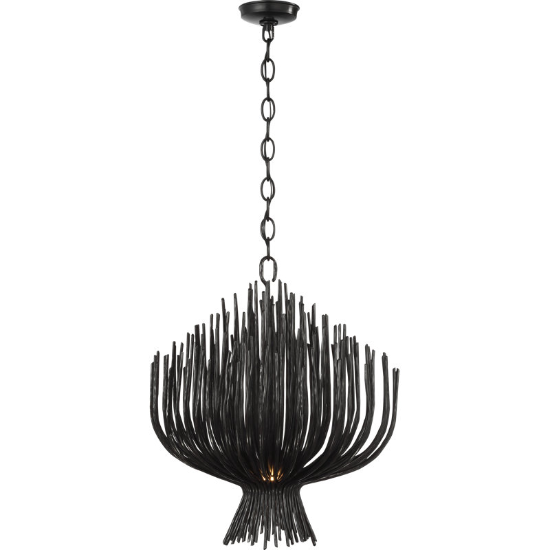Chapman & Myers Astra 42" Sculpted Chandelier, 27" H x 23.75" W x 23.75" D, Aged Iron