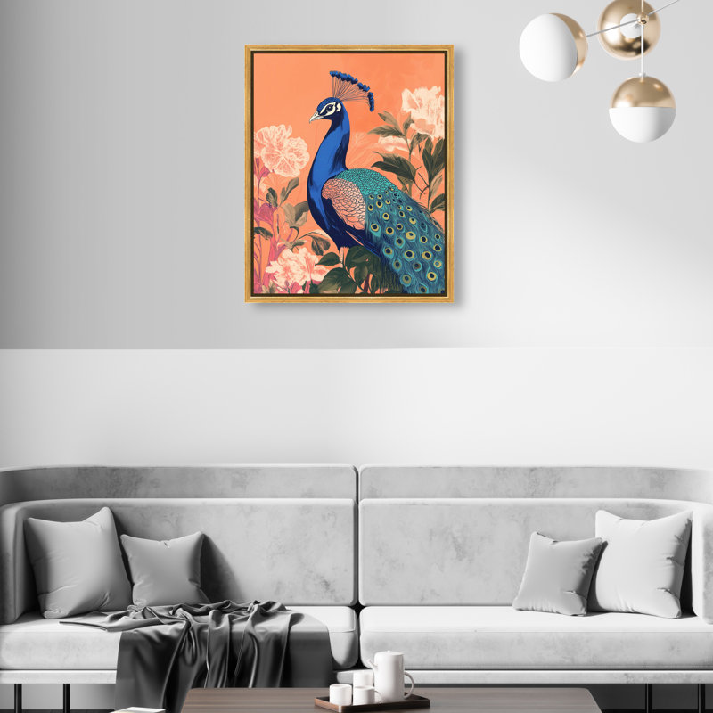 Peacock Garden Dance Canvas Animals Print by Oliver Gal, Canvas Unframed, 30"H x 24"W