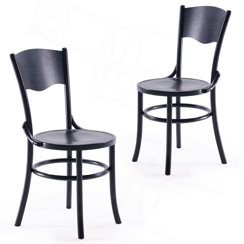Solid Wood Dining Chairs Set Of 2, Farmhouse Kitchen & Dining Room Chairs For Mid Century Dining Table, Fully Assembled