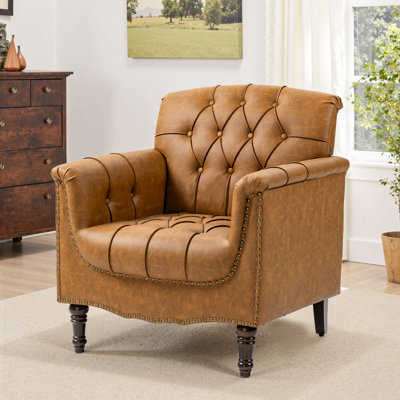 Enoks Tufted Leather Armchair