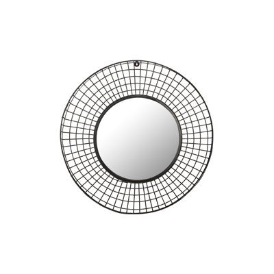 Anirah Metal Flat Wall Mirror with Hooks