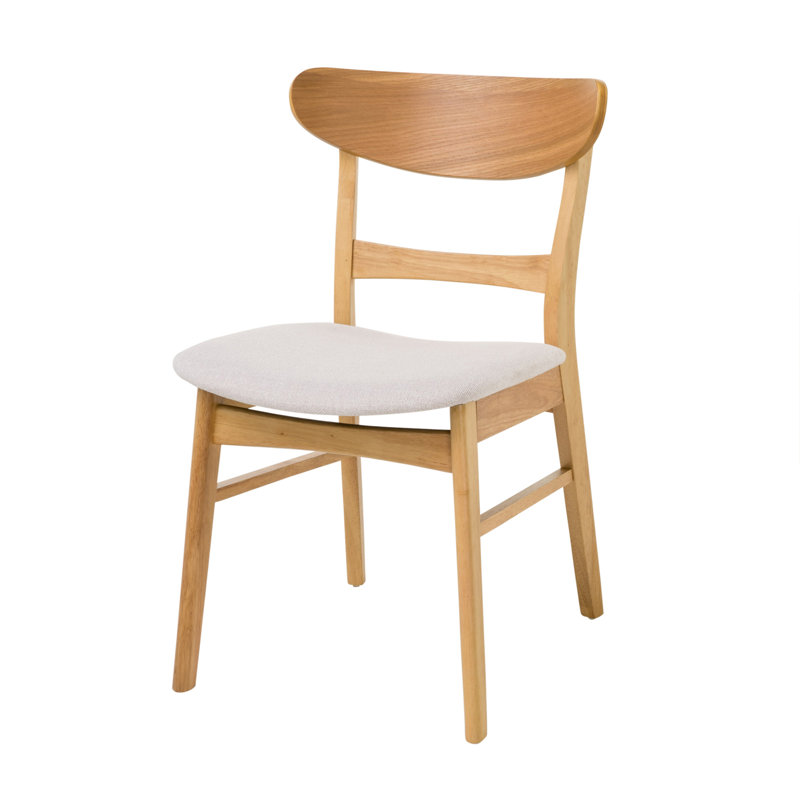 Armgart 4 - Person Four Leg Dining Set, White/Natural/Light Beige