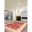 Tapis décoratif en laine noué à la main de conception unique noué à la main new age de style persan rouge foncé/beige 8 pi 1 po x 10 pi 2 po new age pakd