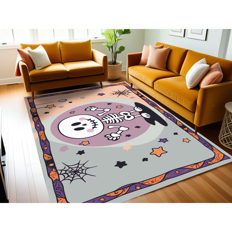 Tapis de Noël lavable The Holiday Aisle®, Rectangle 6 pi x 9 pi