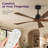 Karlena 52'' 5 Solid Wood Blades Indoor Ceiling Fan with Remote Control, Quiet Reversible DC Motor and 6 Speeds