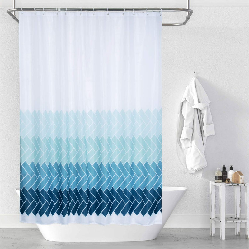 Ensemble de rideau de douche en tissu avec 6 crochets Stall