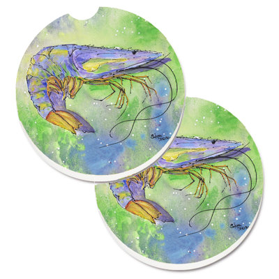 Ceramic Round 2 Piece Car Coaster Set