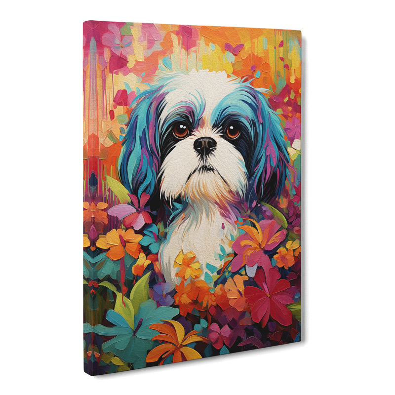 Shih Tzu Modern - Wrapped Canvas, 76cm H x 50cm W x 3cm D