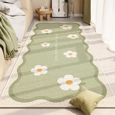 Le tapis de salon est géométriquement bon pour un usage domestique, la chambre à coucher est recouverte de tapis de sol, et le tapis de chevet est utilisé comme tapis de sol