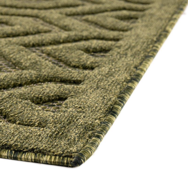 Heavner Geometric Indoor / Outdoor Rug, Rectangle 6' x 9'