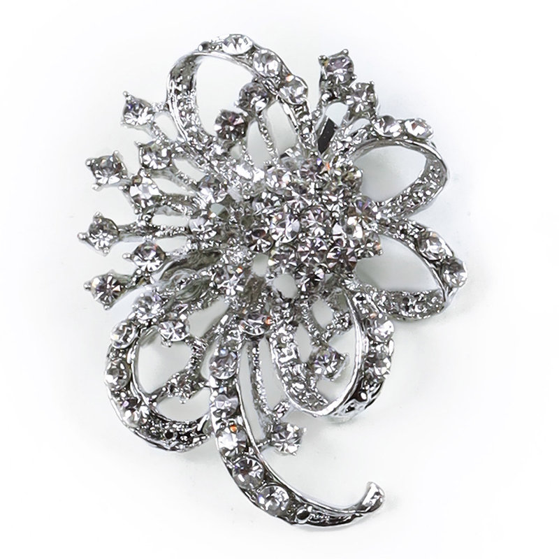 Broche en cristal Exmouth, Argent cristal