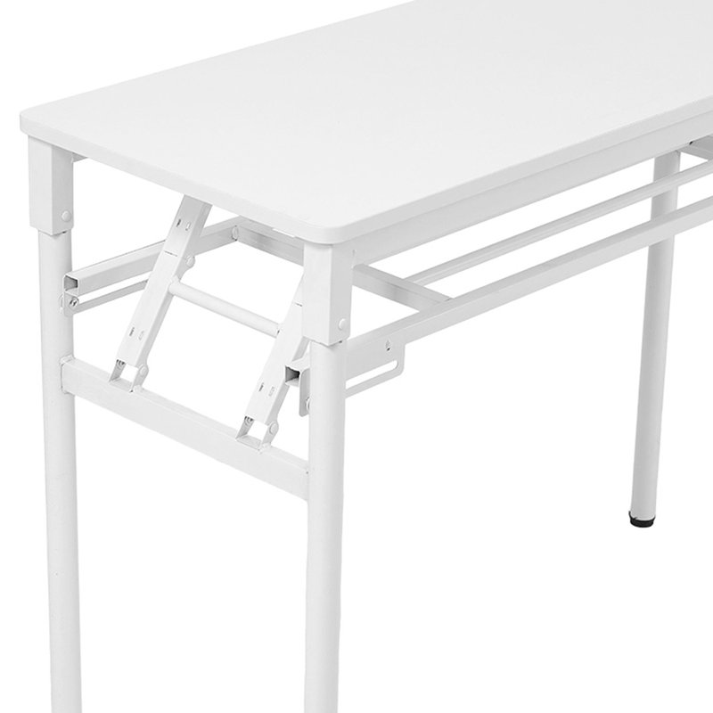 MDF Iron Writing Desk, 75cm H x 100cm W x 40cm D, White