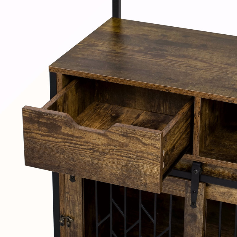 Meuble de bureau en cage pour chien