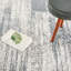 Tapis moderne à poils longs abstraits Haven ivoire et bleu, lavable-821153031-821153084
