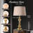 24.4in Modern Farmhouse Gold Tall Table Lamp