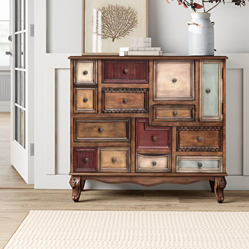 Commode d'apothicaire décorative à 9 tiroirs