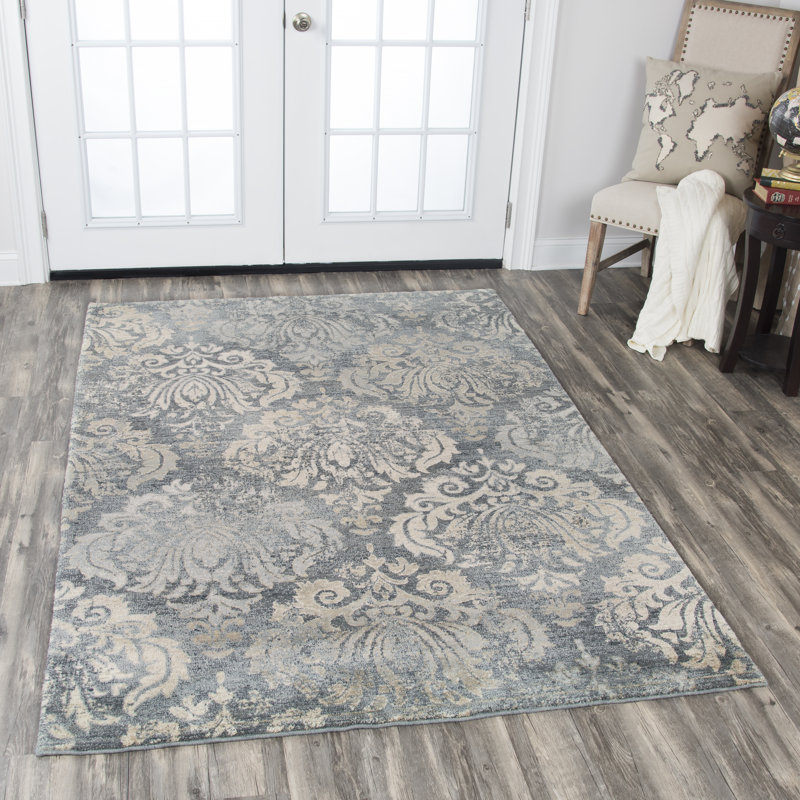 Tapis gris en laine Thora, Rectangle 10 pi x 13 pi