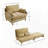 3-In-1 Convertible Sleeper Sofa Bed – Foldable Recliner, Mid-Century Modern Design – Space-Saving For Bedroom, Study, Guest Room-1371760565
