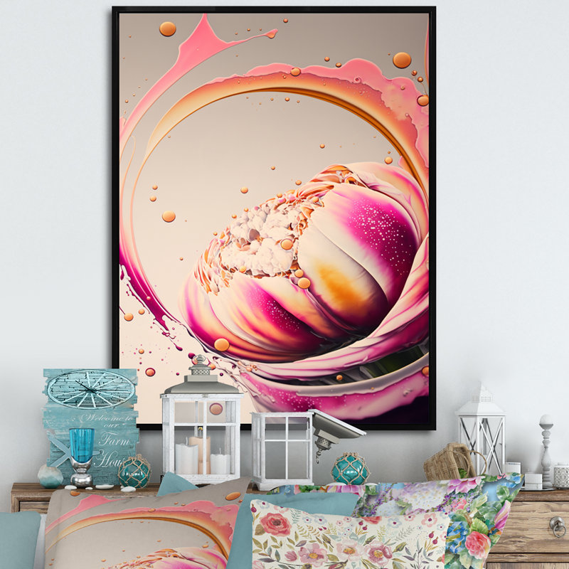«Harriett Multicolor», reproduction sur toile, H 40 po x l 30 po x P 1,5 po, Toile avec cadre flottant noir