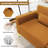 Solid Wood Frame 3 Seater Sofa with Compressed Seat Cushions, Modern Upholstered Couch for Living Room-2144303780