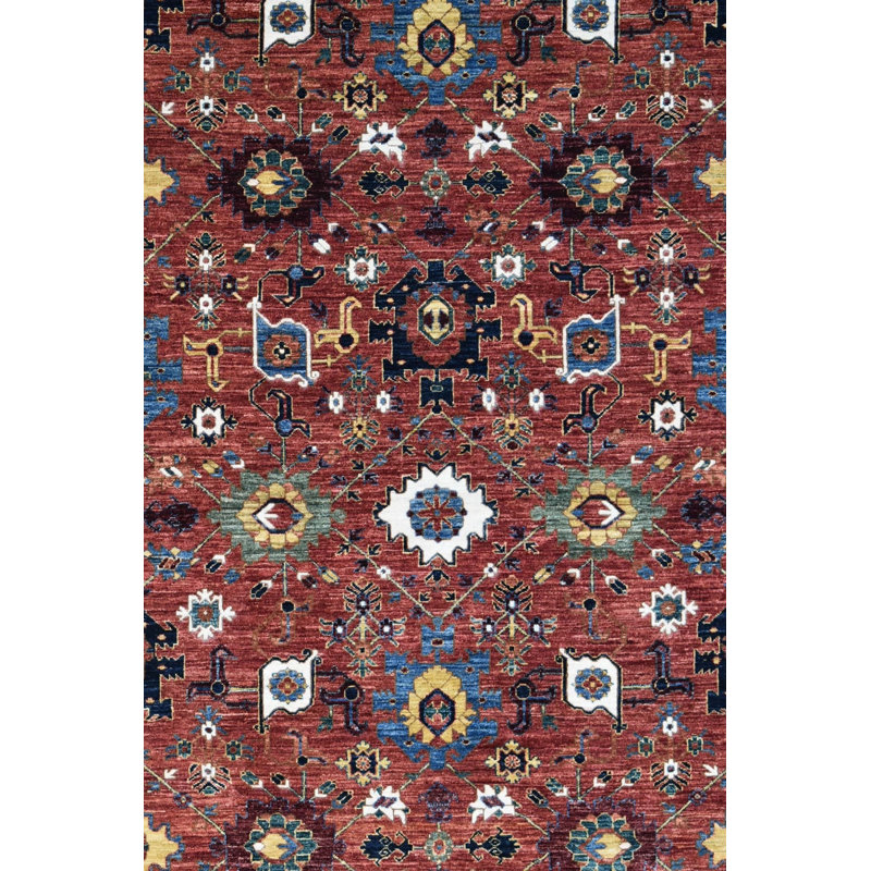 Tapis rouge unique de conception unique 12 pi 11 po x 17 pi 7 po New Turkmen